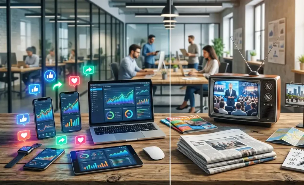 digital marketing and traditional marketing comparison